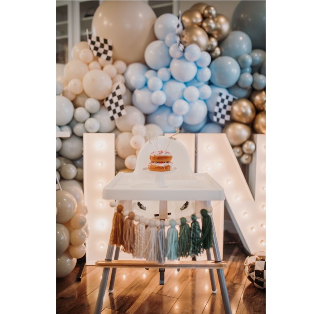 Forest Trail Highchair garland baby girl boy party birthday room decor